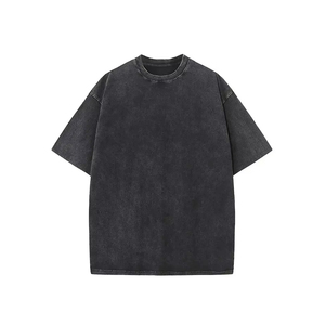 Microfibre mode personnalisé lavage à l'acide graphique t-shirt hommes surdimensionné Vintage t-shirt imprimé de haute qualité Logo personnalisé OEM Service - Product Image 6