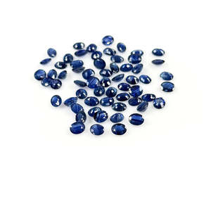 Zafiros Azules Naturales Sin Tratar, Calibrados, Ovalados, 5x6mm 6x7mm, Corte Brillante Facetado, Incluye Ópalo, Aguamarina, Gemas Naturales - Product Image 1