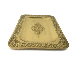 Plateau de service de conception américaine à succès, plateau en métal aluminium écologique, décor plaqué pour fruits secs, sûr pour une utilisation domestique en cuisine - Product Image 2