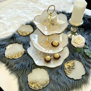 PERFECT RELATED DISPLAY HANDMADE DIY 3 Tier Round Shape <b>Fruit</b> Tray Resin Tea Tray Table Colorful Customized Size - Product Image 4