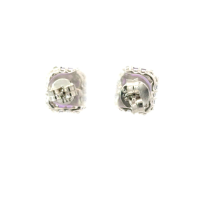 Pendientes de tuerca de Plata de Ley 925 de alta calidad, Diamante americano de amatista Real para bodas, compromisos directos de fábrica - Product Image 6