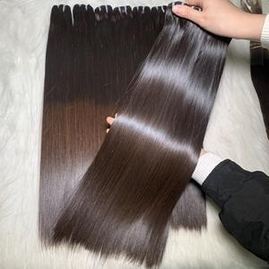 Les meilleurs extensions de cheveux vietnamiens vente en gros de paquets trame os droit grand stock cheveux vierges de qualité supérieure 100% cheveux Remy - Product Image 4