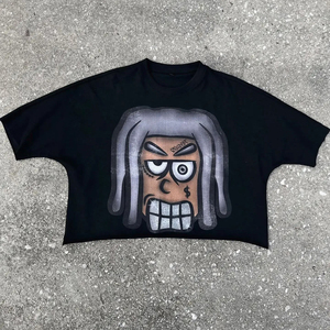 T-shirts en gros personnalisés en coton jersey 100% 300g, style streetwear écologique, coupe oversize et carrée, prix de gros - Product Image 1