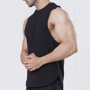 Débardeur de sport côtelé sans manches en coton épais et sans manches pour hommes, gilet de course à pied tricoté pour le sport et le fitness - Product Image 2