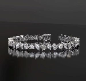 Pulsera de tenis de diamante cultivado en laboratorio de lujo, chapada en oro de 14 quilates para Unisex certificado para aniversario de bodas y uso diario - Product Image 2