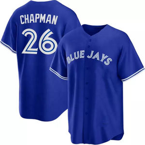 Maillots de baseball pour adultes en gros 2025 |   Design Premium Jays Blue American League |   Chemises respirantes OEM - Product Image 4