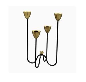 Unique Golden Aluminum Candleholder in Golden Shape for Christmas Lighting in Dark Areas Reasonably Priced for Yearly Use - Product Image 4