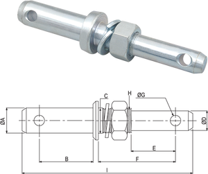 Premium Quality <b>Stainless</b> <b>Steel</b> Double Mounting Implement <b>Pin</b> For Agricultural Machinery Use Manufacturing Factory Wholesale - Product Image 3