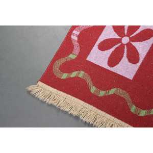 Alfombra Turca de 2.6x5.3 pies, Alfombra Pequeña Vintage, Alfombra Ombré Roja y Verde - Product Image 3