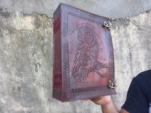600 pages Journal en cuir de hibou celtique Grand cahier - Product Image 4
