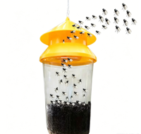 Trampa para Moscas de Plástico, Botella Colgante con Líquido Atrapa Moscas, Recipiente Reutilizable para Control de Plagas de Insectos, para Uso en Exteriores y Granjas
