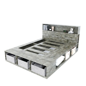 Cama de Pared King-Size Moderna y Minimalista con Cajones de Almacenamiento, Decorativa GN68035, Madera de Caucho Sólido y Roble para Uso Doméstico - Product Image 6
