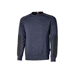 Sweat-shirt à col rond bleu profond U-POWER avec finition brossée Workwear Essential - Product Image 1