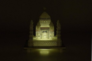 Sculpture de Taj Mahal en marbre blanc de luxe poli fait à la main indien pour la décoration de la maison utilisation de cadeau d'affaires disponible - Product Image 2