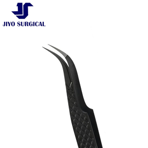 Pinzas de pestañas negras duraderas de acero inoxidable con punta puntiaguda precisa para extensiones de pestañas y herramientas de maquillaje - Product Image 3