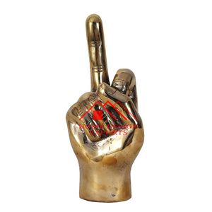 New Arrival Aluminium Brass Antique Hand <b>Sign</b> Sculpture for Desk I LOVE YOU <b>Sign</b> Hand Sculpture for Table Top Home Decor 2025 - Product Image 3