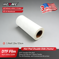 Tamaño personalizado Premium A3 A4 30cm 33cm 40cm 42cm 60cm papel Dtf hoja de película para mascotas Dtf rollo de película A3 100m para impresión por transferencia de calor