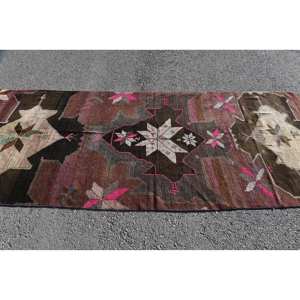Alfombra Kilim turca Vintage 3,9 X 10.2ft hecha a mano diseño clásico de retazos respaldo de látex de lana de alta calidad para sala de estar pasillo - Product Image 3