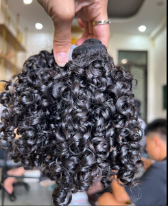 มัดผมคนงอนแบบเวียดนามผมหยิกพิกซี่ผมลอนบริสุทธิ์ผมฟูมิม้วนผมมัดคู่ - Product Image 4