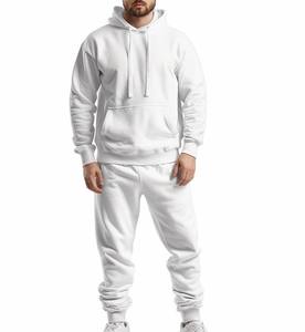 Ensemble de jogging d'hiver respirant 100% coton polaire personnalisé pour hommes Survêtements 2 pièces épais à manches longues pour la salle de sport - Product Image 6