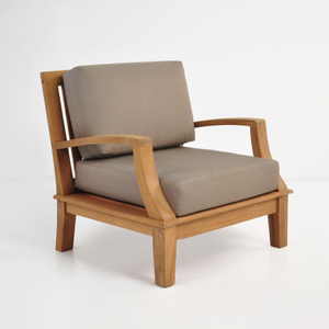 Design minimaliste écologique en bois de teck canapé extérieur chaise mousse + tissu résistant à l'eau jambes solides pour hôtel appartement vie - Product Image 1