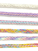 Cordon tressé métallique scintillant Kushang Textile, imperméable, écologique, 3 brins torsadés, diamètre 3 mm, 18 mètres, pour lacets de chaussures et sacs