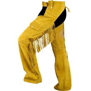 Pantalon en cuir pour homme, cuir nappa noir véritable, nouveau style de culotte, pantalon en cuir rembourré, sous-vêtements, chaps de cowboy - Product Image 2
