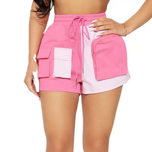 Women's Workout <b>Shorts</b> Athletic Running <b>Shorts</b> Breathable Cotton High Waisted Gym <b>Shorts</b> <b>with</b> <b>Zipper</b> <b>Pockets</b> 2.5" - Product Image 3