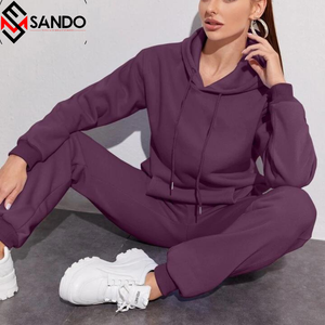 Sudadera con capucha Unisex Jogger pantalones de chándal gimnasio Fitness conjuntos 100% algodón de alta calidad francés Terry ropa deportiva de talla grande chándal para verano - Product Image 1