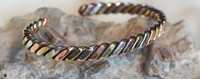 Bracelet de mode fait main en métal 3-Bracelet en laiton argenté en cuivre pour cadeaux