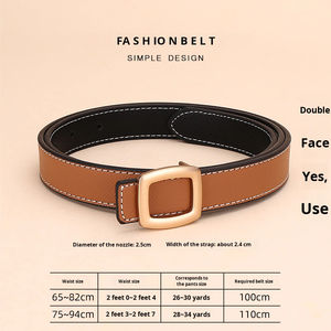 Cinturón de Cuero PU de Moda con Hebilla de Aleación, Elegante para Uso Casual y de Negocios - Product Image 6