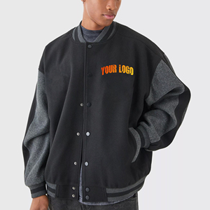 Veste de baseball universitaire pour hommes Varsity Style Vêtements d'extérieur légers avec manches complètes et poignets côtelés - Product Image 4