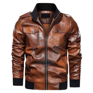 Chaqueta de cuero a prueba de viento estilo callejero para hombre moda personalizada nuevo lanzamiento ropa ligera y elegante - Product Image 1