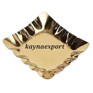 Nouveau Bol de Présentation Designer Écologique Jetable de Haute Qualité pour Chocolats et Fruits Secs, Plaqué Or en Aluminium, Idéal pour Mariages - Product Image 5