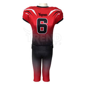 Uniforme de fútbol americano de la mejor calidad, ropa deportiva transpirable de manga corta, técnica de sublimación con patrón de números de alta calidad - Product Image 2