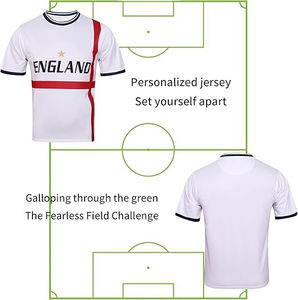 Custom Slim Fit Quick Dry Polyester Sublimation <b>Retro</b> Design Soccer Jersey 100% Polyester Football Uniform - Product Image 3