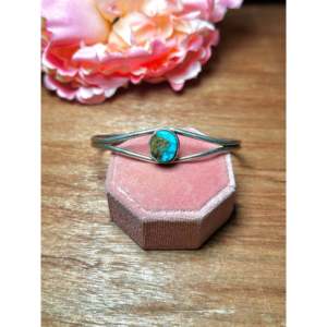 Royston Turquoise & Sterling <b>Silver</b> <b>Cuff</b> <b>Bracelet</b> Navajo Handmade Cultural Collectible Jewelry - Product Image 1