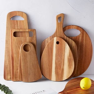 Petite planche à découper en bois avec poignée pour la cuisine, pour hacher le pain, les légumes, les fruits et servir les charcuteries TAIMARS - Product Image 1