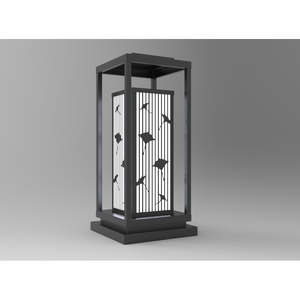 DNT.001.13 Lampe solaire de jardin premium 5W LED blanc chaud IP65 Corps en fer/acier inoxydable 220V pour application paysagère routière - Product Image 2