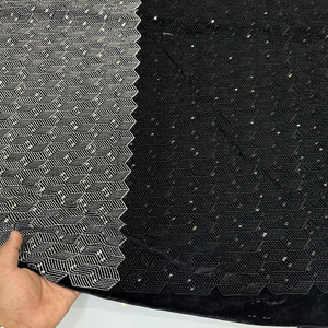 Tela de Lentejuelas de Terciopelo de Excelente Calidad para la Confección de Vestidos de Novia de Proveedor Indio a un Precio Accesible - Product Image 1