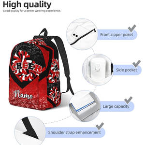 Mochila de Animadora con Diseño Personalizado y Brillantina para Niñas - Diseño Personalizable, Material Resistente, Diseño con Paneles y Cremallera para Mujer - Product Image 4