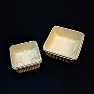 Plastic Boxes Mooncake Food Packaging Boxes Food Storage 100PCS 50g 100g Square Moon Cake Trays Mooncake Package Box Container