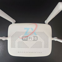 F890L GPON ONT ONU WiFi 6 Terminal de Fibra Óptica con 4 Antenas, 4GE, Puerto de Voz y CATV, Doble Banda, Equipo de Acceso a Banda Ancha FTTH