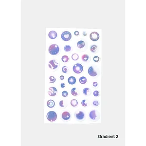 A3shop Ufficiale Foglio di Adesivi con Elementi Chiave Sfumati, Adesivi in Feltro e Carta Washi per Cancelleria e Scrapbooking - Product Image 4