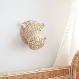 GLORIA หวายสไตล์ฮิปโปโปเตมัสตกแต่งผนังดีไซน์แบบชนบทของตกแต่งผนังแบบแฮนด์เมดสไตล์เวียดนาม - Product Image 5