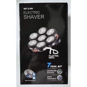 Kit de Afeitado Rotatorio Recargable Inalámbrico para Hombre, Afeitadora Eléctrica Impermeable, Recortadora de Barba y Nariz, IPX7, Alimentación USB - Product Image 2