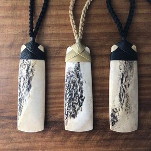 DIFFRANT Imitation Ivory <b>Necklace</b> PANDANE Dragon's Teeth Pendant Cool Man Choker Retro Jewelry Tribal StyleBone <b>Necklace</b> - Product Image 4