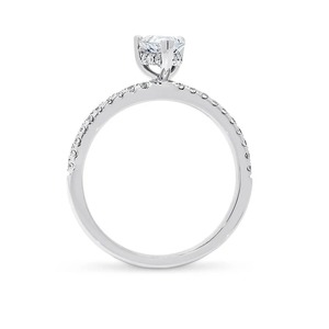 Hermoso anillo de compromiso de diamante cultivado en laboratorio con corte de pera de plata esterlina, joyería personalizada de corte excelente, el mejor regalo para tu futura esposa - Product Image 2