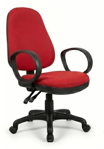 Fabric Office <b>Chair</b> with Fixed Armrests Swivel Base Ergonomic Design for Home Office Use - Product Image 6