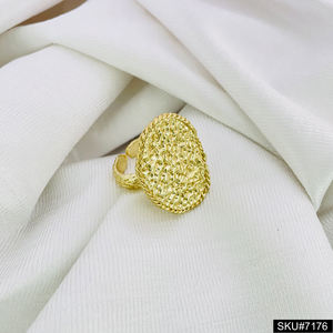 Premium Unique Designer <b>Ring</b> Gold Plated Hammered Twisted Wire Stylish Trendy Handmade <b>Adjustable</b> <b>Ring</b> with Classic Style SKU717 - Product Image 2